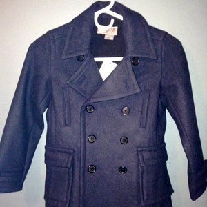 VINCE Children's Navy Blue Double Breasted Peacoat